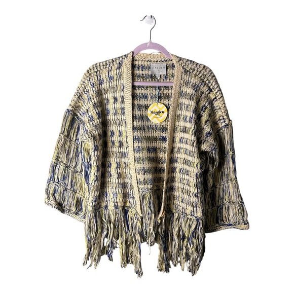 Hayden Women's Multicolor Knit Open Front Cardigan Size Large - Picture 2 of 8